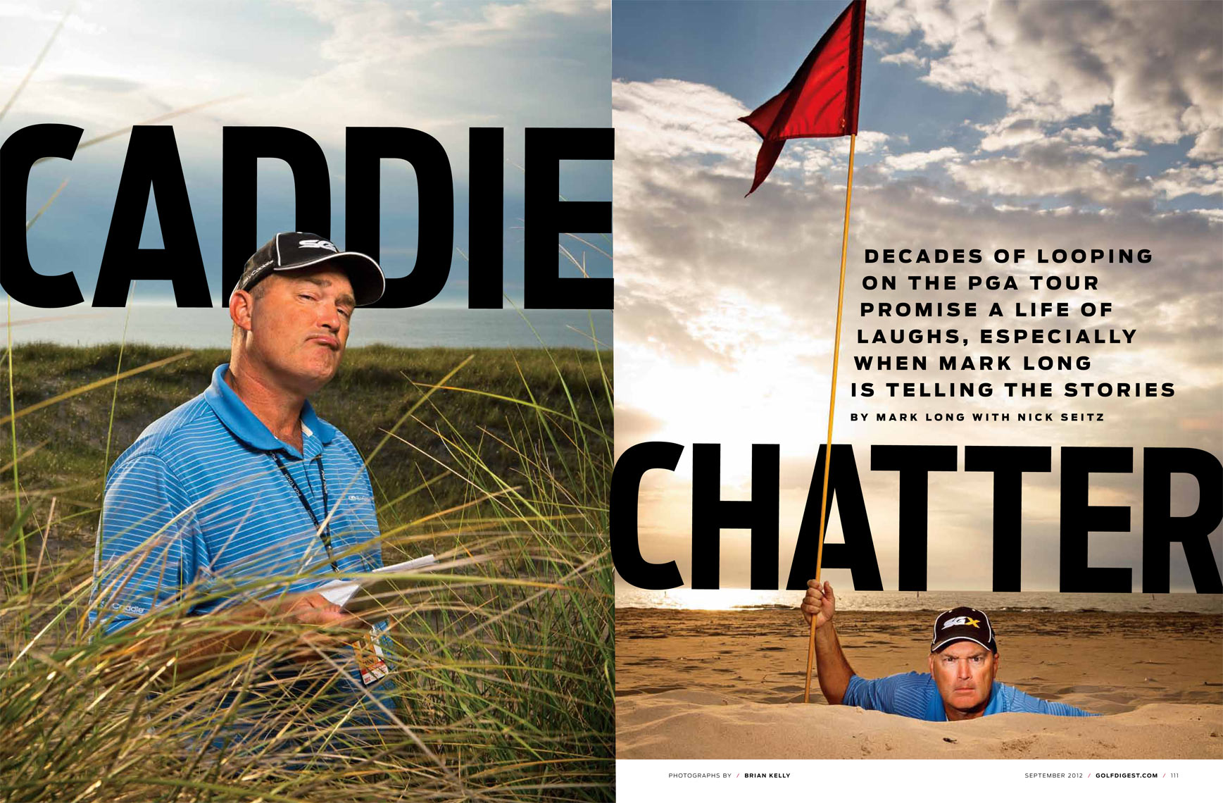 Golf Digest, PGA, PGA Tour, Caddie, Mark Long, Fred Funk, Brian Kelly Photography, Editorial, Portrait, Sports, Golf, Brian Kelly